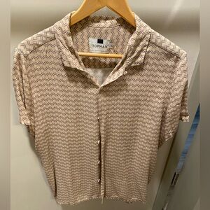 TOPMAN men’s short sleeve button up 🔥 super soft size Large (fits like medium)